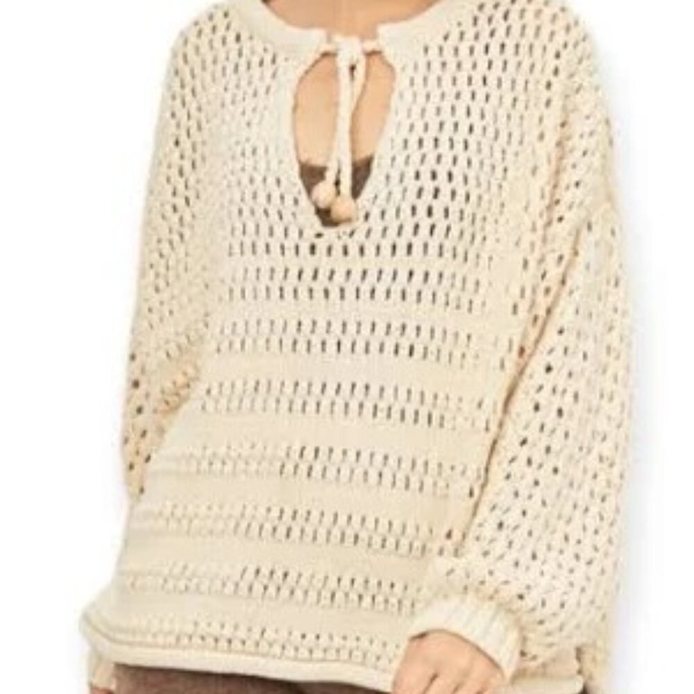 Zara Oversized Crochet Nautical Sweater - Size XS/S